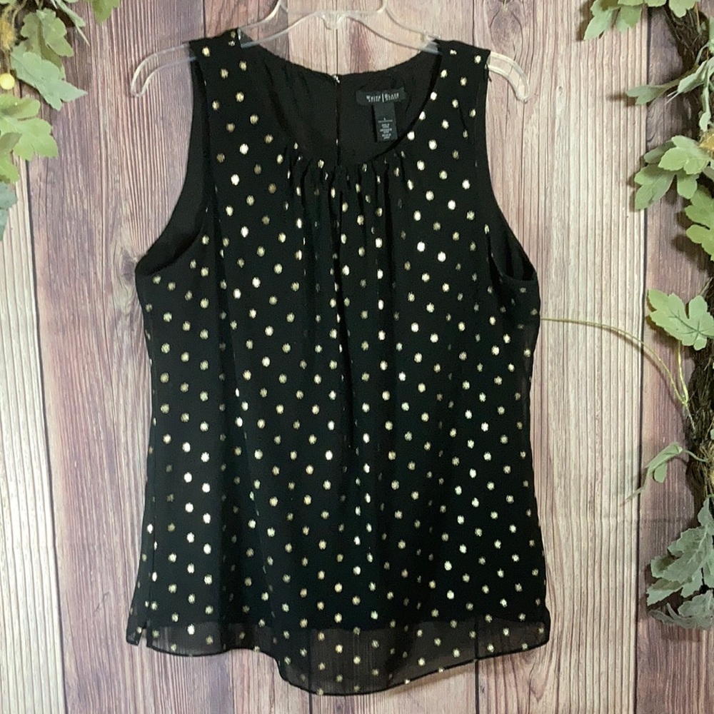 White House Black Market Sleeveless Blouse Size L